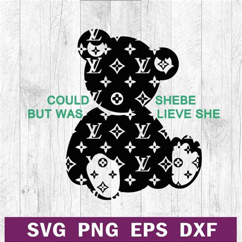 louis vuitton teddy bear svg.